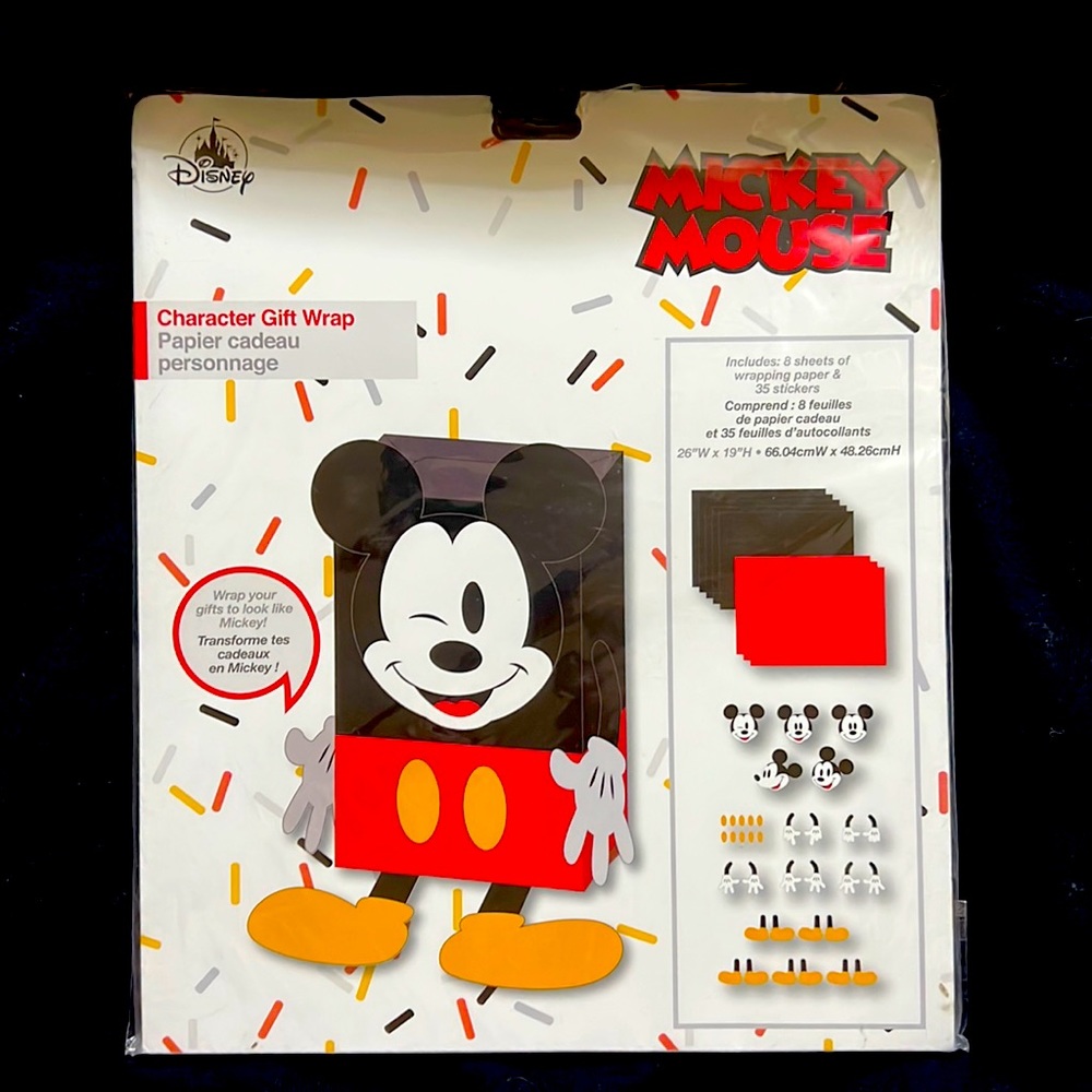 Disney Mickey Mouse Character Gift Wrap
